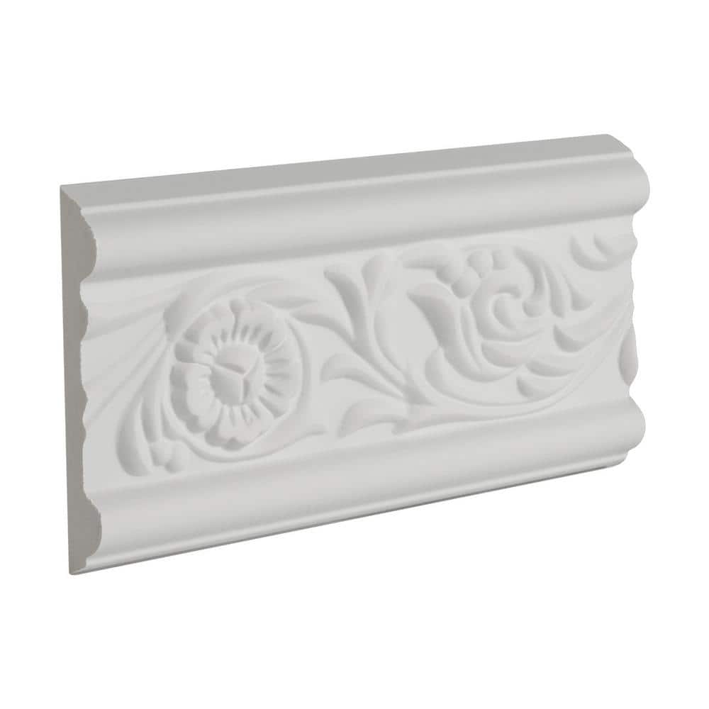 Floral Primed Polyurethane Panel Moulding Sample for Walls