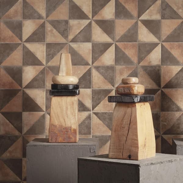 Kings Storia Decora Triangle 9 in. x 9 in. Porcelain Floor and Wall Tile (7.15 sq. ft./Case)