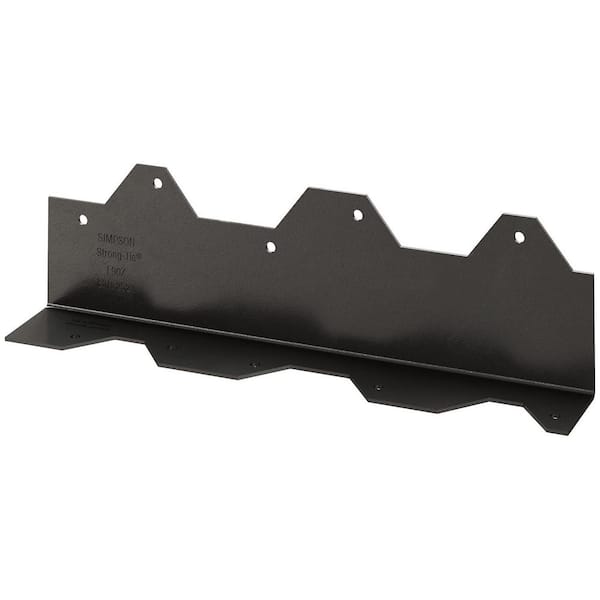 Outdoor Accents 9 in. 16-Gauge ZMAX, Black Powder-Coated Reinforcing L Angle