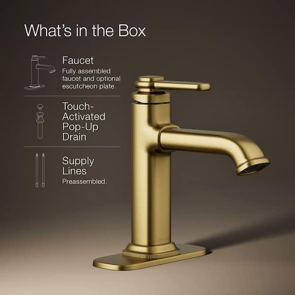 KOHLER Numista Gold Single Hole Single-Handle Bathroom Faucet with
