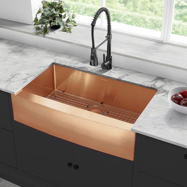 Rivage Stainless Steel 36 in. Single Bowl Farmhouse/Apron Kitchen Sink