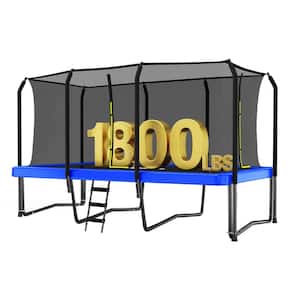 1800 lb. Heavy Duty Rectangle Trampoline, Sturdy Large Outdoor Gymnastics Tumbling Trampoline for Backyard Fitness