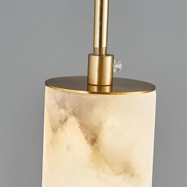 ZHLWIN Natural Alabaster 7-Watt 1-Light Gold 3-Pack Integrated LED