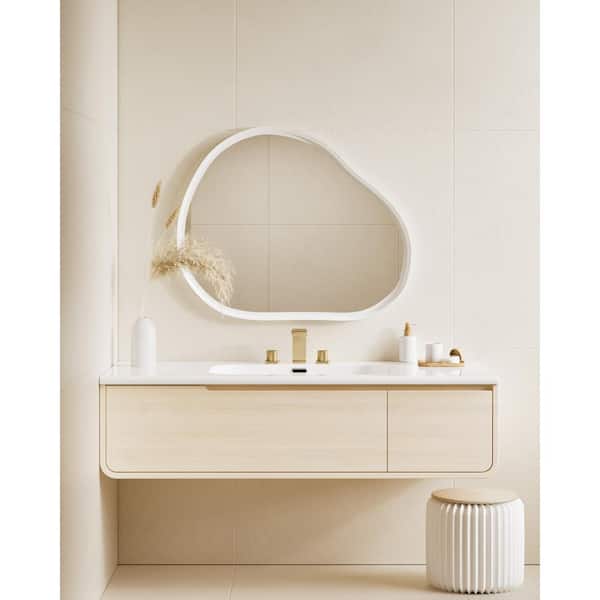 7-Spray Ceiling Mount Dual Fixed and Handheld Shower Head and 8 in. Widespread Basin Faucet 1.8 GPM in Brushed Gold