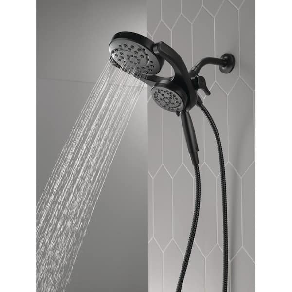 Delta HydroRain Two-in-One 4-Spray Patterns 6 in. Wall Mount Dual