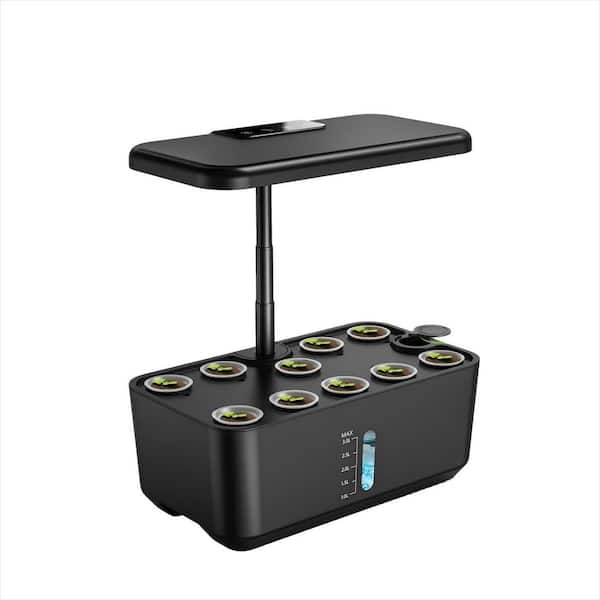 OGETFUUR Indoor Black Plastic Garden Hydroponics Growing System