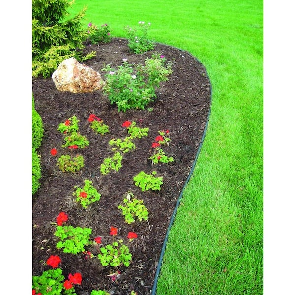 60ft. L x 4. 5in. H x. 0625in. W Black Plastic Consumer Dig-In Landscape Edging