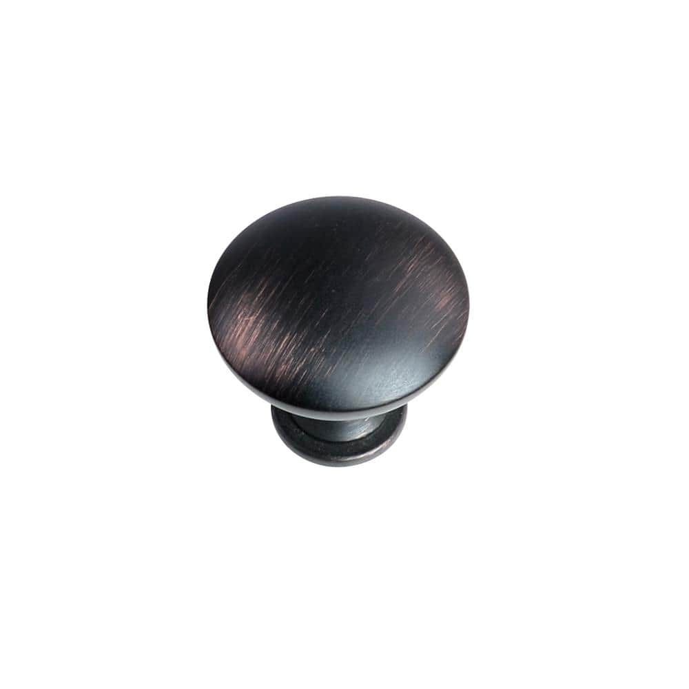 Oil Rubbed Bronze Modern Round Cabinet Knob 10-Pack
