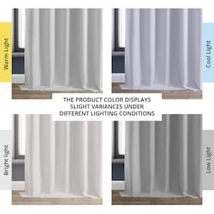 Mission White Solid Blackout Curtain - 50 in. W x 96 in. L (1 Panel)