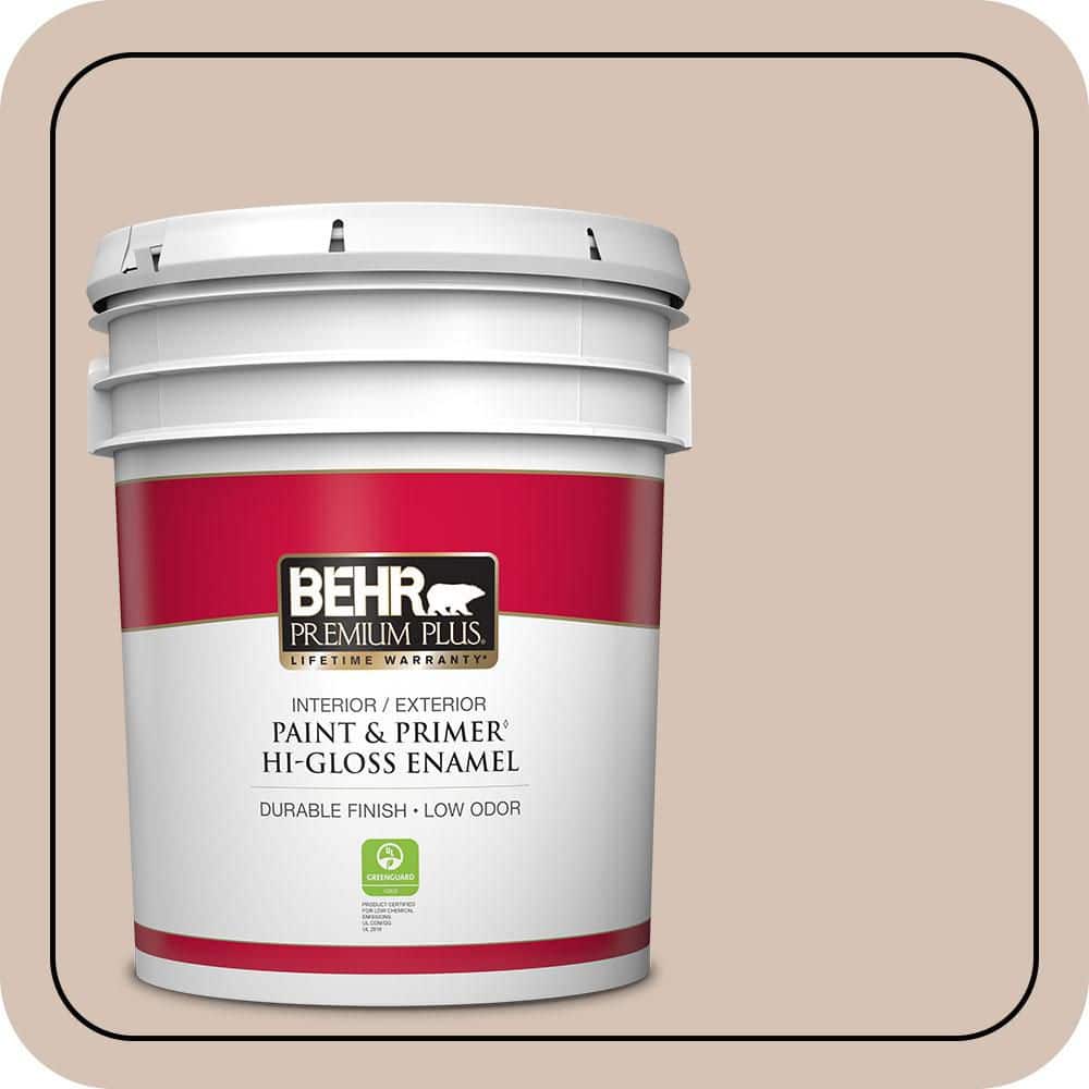 5 gal. #BIC-02 Hazy Taupe Hi-Gloss Enamel Interior/Exterior Paint & Primer price history on PriceWatchPro