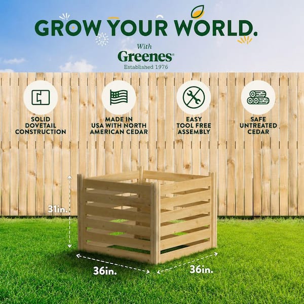 Greenes 173.92 Gal. Cedar Wood Composter