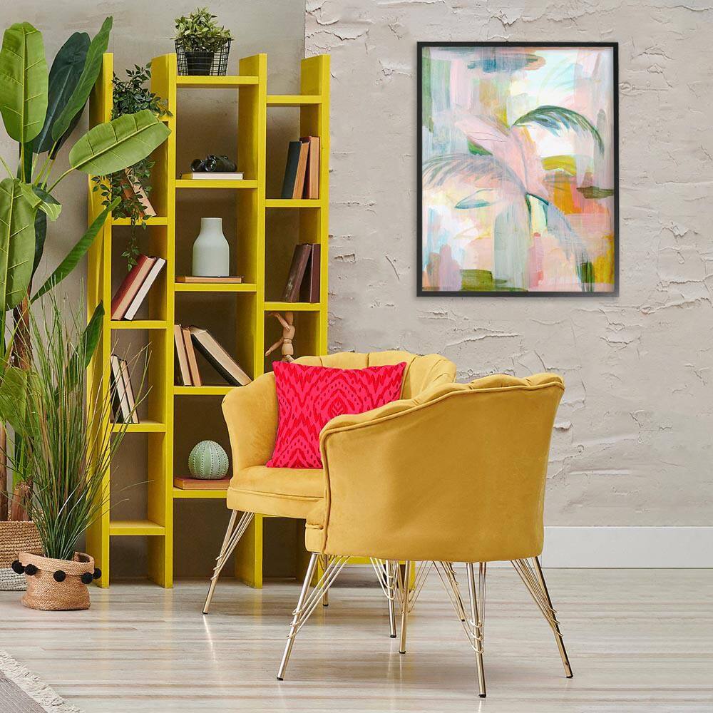Palm City Abstraction by Gemma Bardot Black Framed Abstract Giclee Art Print 30 in. x 24 in. price history on PriceWatchPro