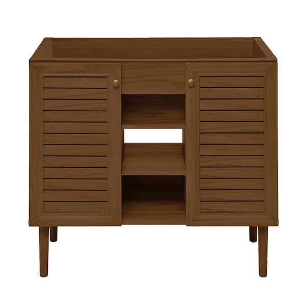 Swiss Madison Bron 36 in. Freestanding Bathroom Vanity Cabinet without Top in Brown Oak