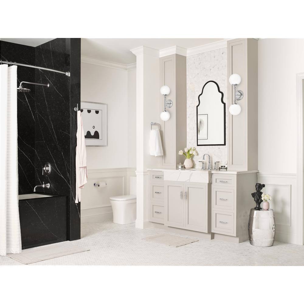 Chrome High-Arc Widespread Bathroom Faucet with Metal Handles