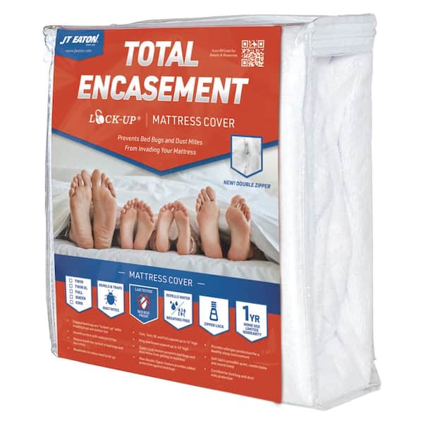 Lock-Up Twin Size Standard Total Mattress Encasement for Bed Bug Protection