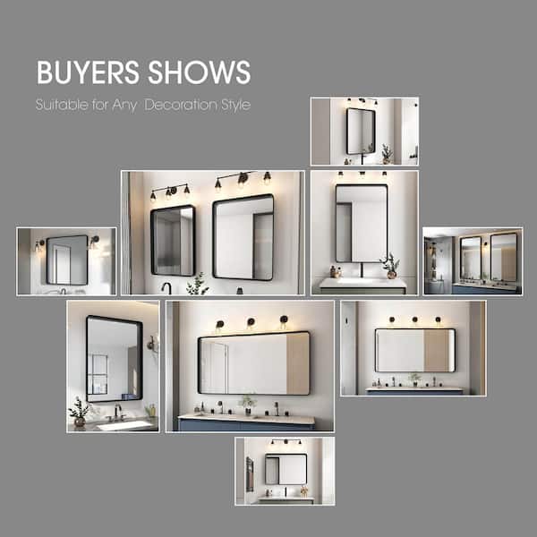 TOOLKISS 72 in. W x 32 in. H Rectangular Aluminum Framed Wall