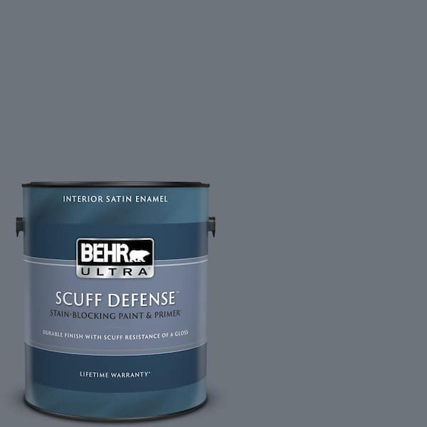 BEHR ULTRA 1 gal. #750F-5 Silver Hill Extra Durable Satin Enamel Interior Paint & Primer