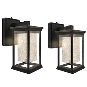 Polar 22in LED 3000K/3500K/4000K 120V-277V Outdoor Wall Sconce in Black with Clear Optic Crystal