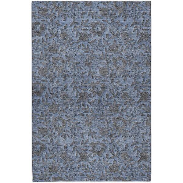 Dream Shag Premium Machine Washable Abstract ADS771 Blue 10 ft. x 14 ft. Area Rug