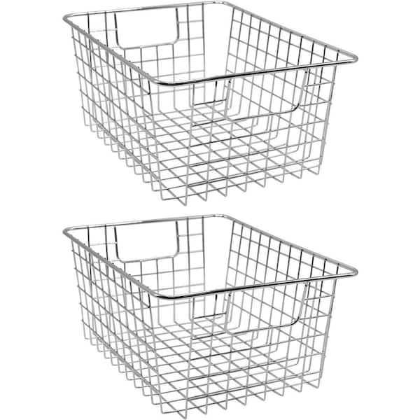 Sorbus 6 Pack Storage Wire Basket Set White
