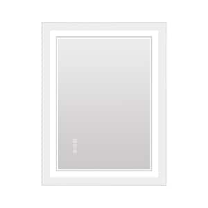 23 in. W x 47 in. H Rectangular Frameless Wall Mounted Led Anti-fog Frameless Bathroom Vanity Mirror in Silver