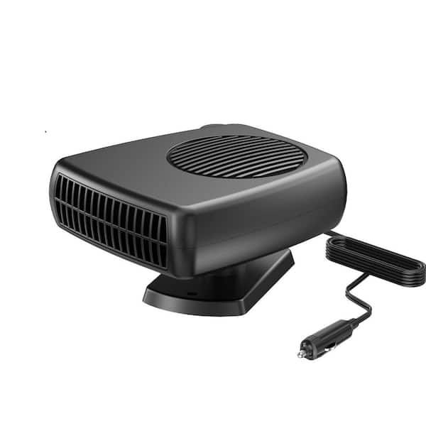 cigarette lighter heater for car Aoibox 200W Black Portable 12V Car Heater with Adjustable Wind Mode for Defrosting and Defogging Car Windows