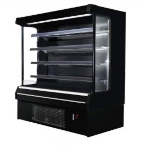 Cooler Depot 52 in. W 18 cu. ft. commercial Air Curtain open case cooler Merchandiser refrigerator in Black