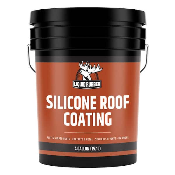 Silicone Roof Coating 4 Gal. Professional Grade Leak Repair Waterproof Sealant for Metal, Flat and Low-Slope Roofs