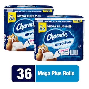 Ultra-Soft Smooth Tear Toilet Paper Rolls (36 Mega Plus Rolls)