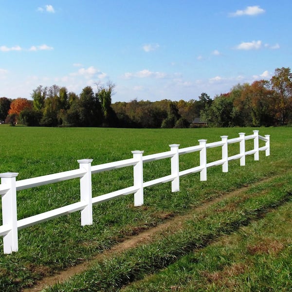 Diamond 5 in. x 5 in. x 6 ft. White Vinyl Fence End Post