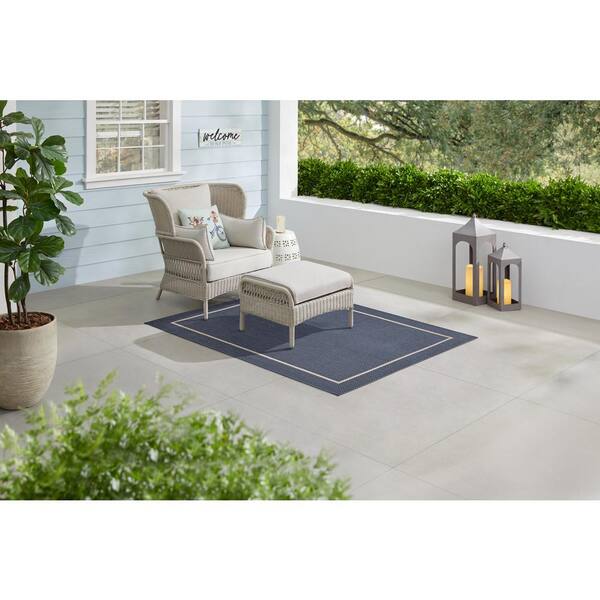 Amberview Brown 9 ft. x 12 ft. Medallion Indoor/Outdoor Area Rug