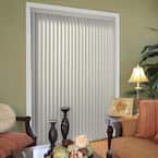 Pearl Gray Cordless Room Darkening Vertical Blinds for Sliding Doors Kit with 3.5 in. Slats - 78 in. W x 84 in. L