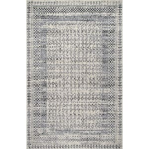 Elodie Checkered Diamonds Light Gray 6 ft. x 6 ft. Indoor Square Area Rug