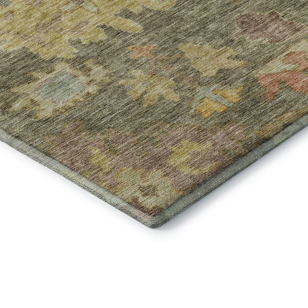 Mayfield Premium Machine Washable Abstract AMF1108 Aloe 2 ft. x 3 ft. Area Rug