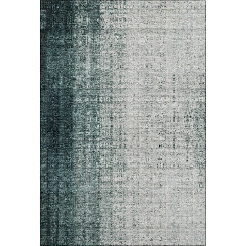 Mayfield Premium Machine Washable Abstract AMF2240 Teal 9 ft. x 12 ft. Area Rug price history on PriceWatchPro