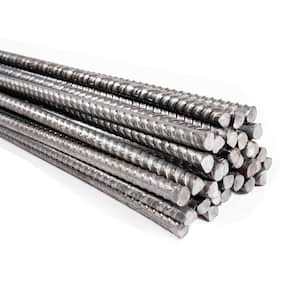 0.48 in. x 2 ft. Black Nature Surface Metal Rebar (8-Pack)