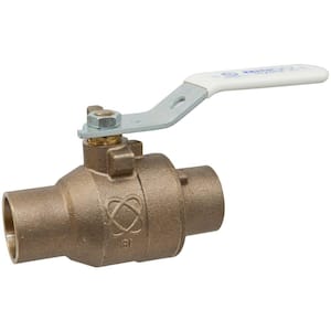 1 in. Bronze Alloy Lead-Free Solder Two-Piece Full Port Ball Valve