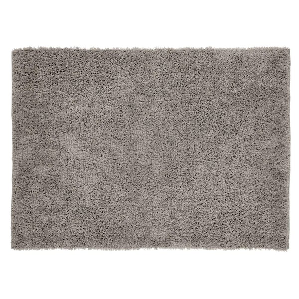 Microfiber Shag Silver 5 ft. x 7 ft. Area Rug