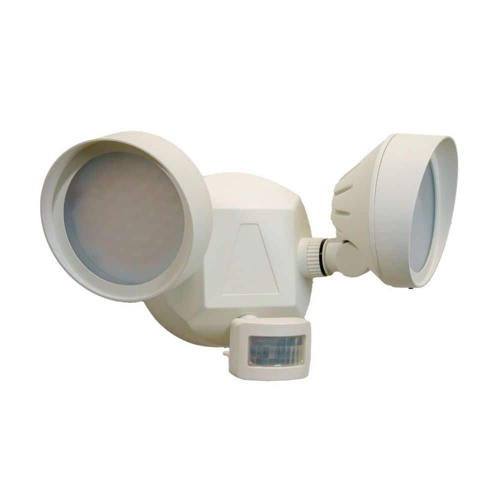 3400 Lumen White Aluminum Motion Sensing Dusk to Dawn Integrated LED Round Floodlight price history on PriceWatchPro