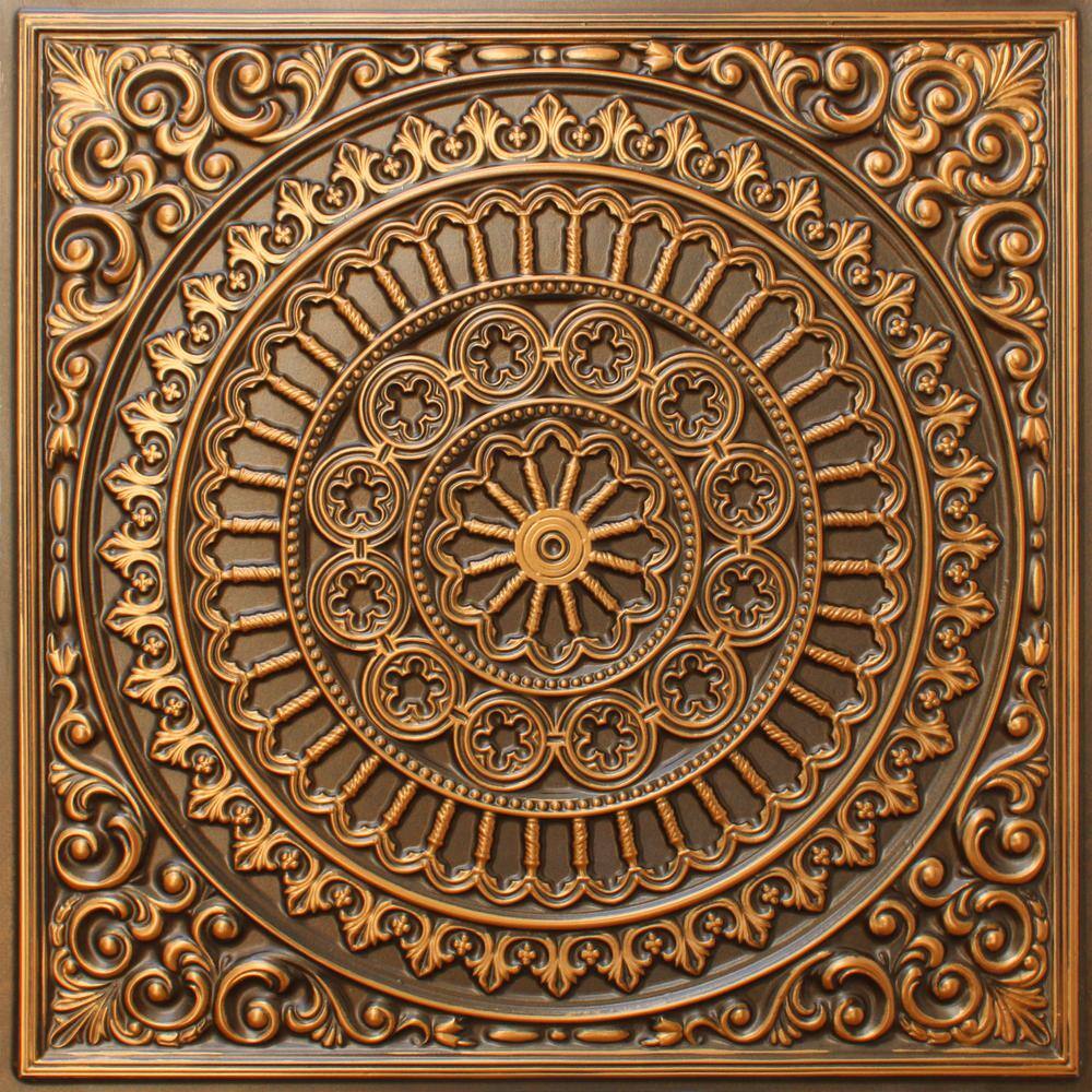 Falkirk Perth Antique Gold 2 ft. x 2 ft. Decorative Victorian Glue Up or Lay In Ceiling Tile (40 sq. ft./case) price history on PriceWatchPro