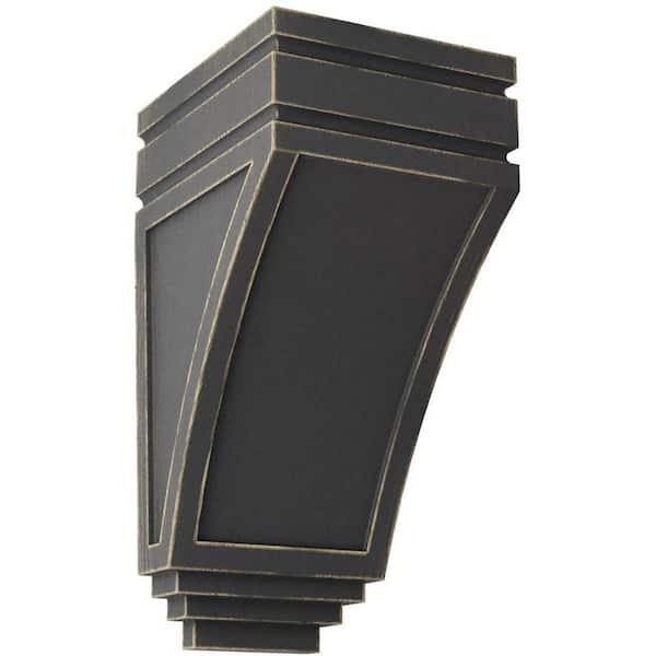 Ekena Millwork 5 in. x 10-1/2 in. x 6 in. Black Medium San Juan Wood Vintage Decor Corbel