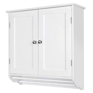 24.4 in. W x 8.6 in. D x 23.6 in. H White Wall Mounted Bathroom Cabinet Storage Organizer