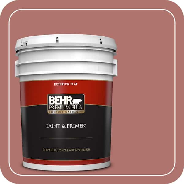 BEHR PREMIUM PLUS 5 gal. #PMD-81 Tandoori Spice Flat Exterior Paint & Primer
