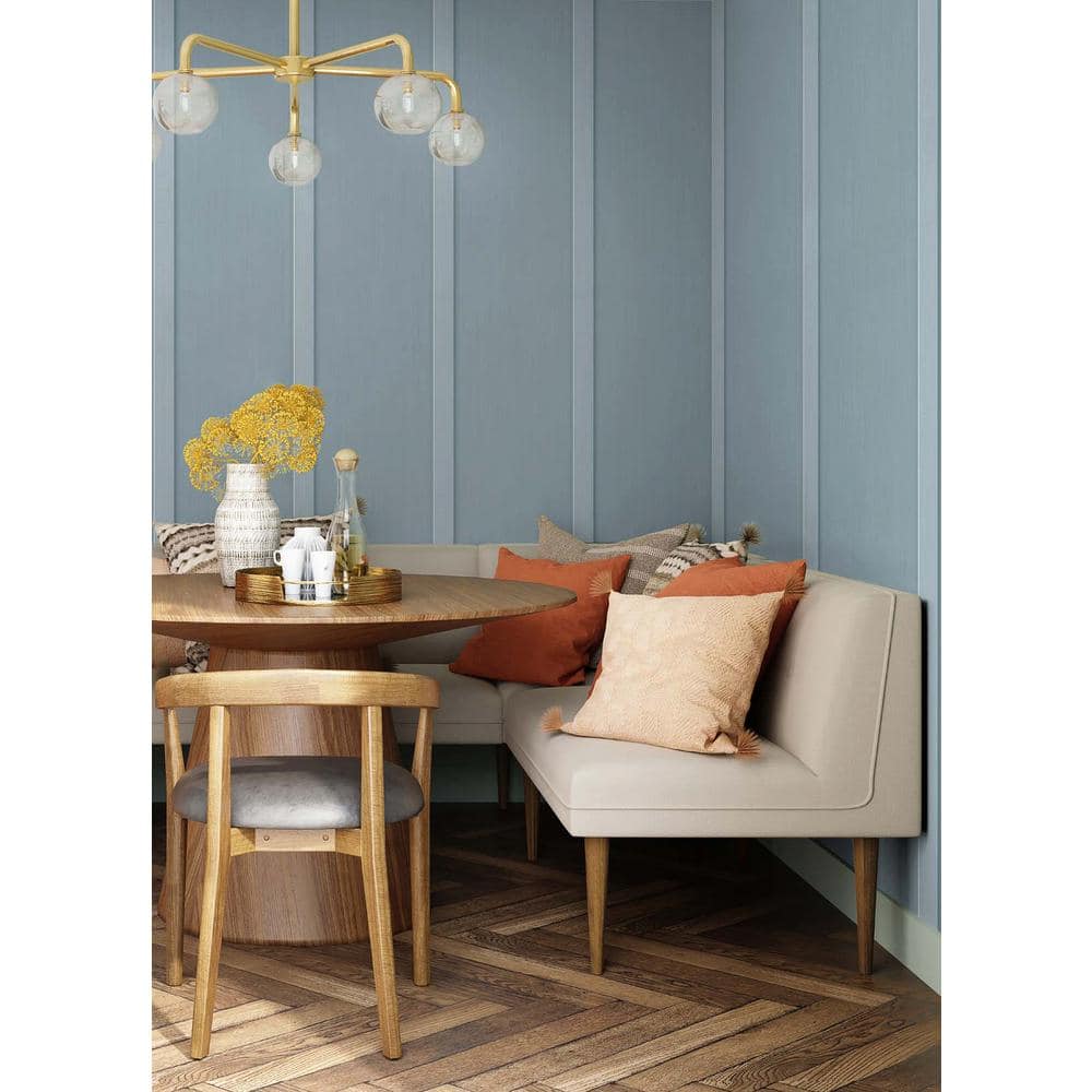 Blue Stream Faux Board and Batten Peel and Stick Wallpaper