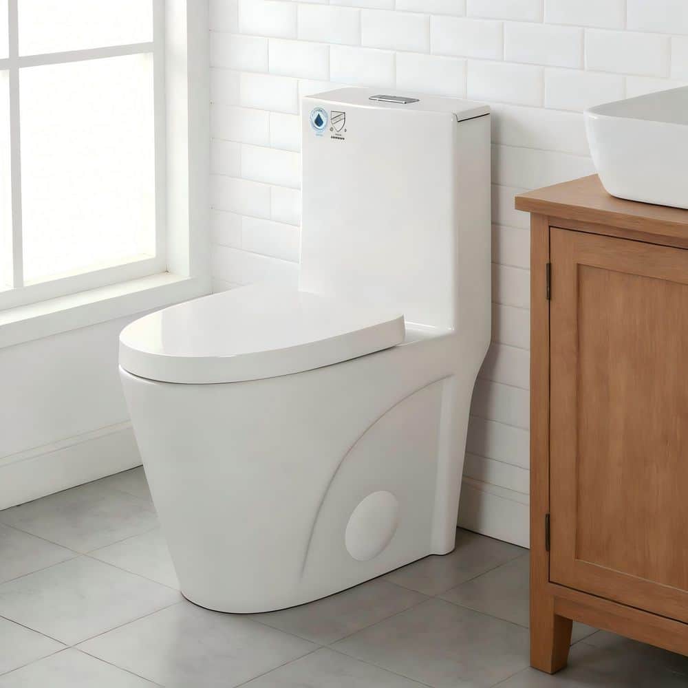 URENTO 1-Piece Floor 1.1/1.6 GPF High Efficiency Dual Flush