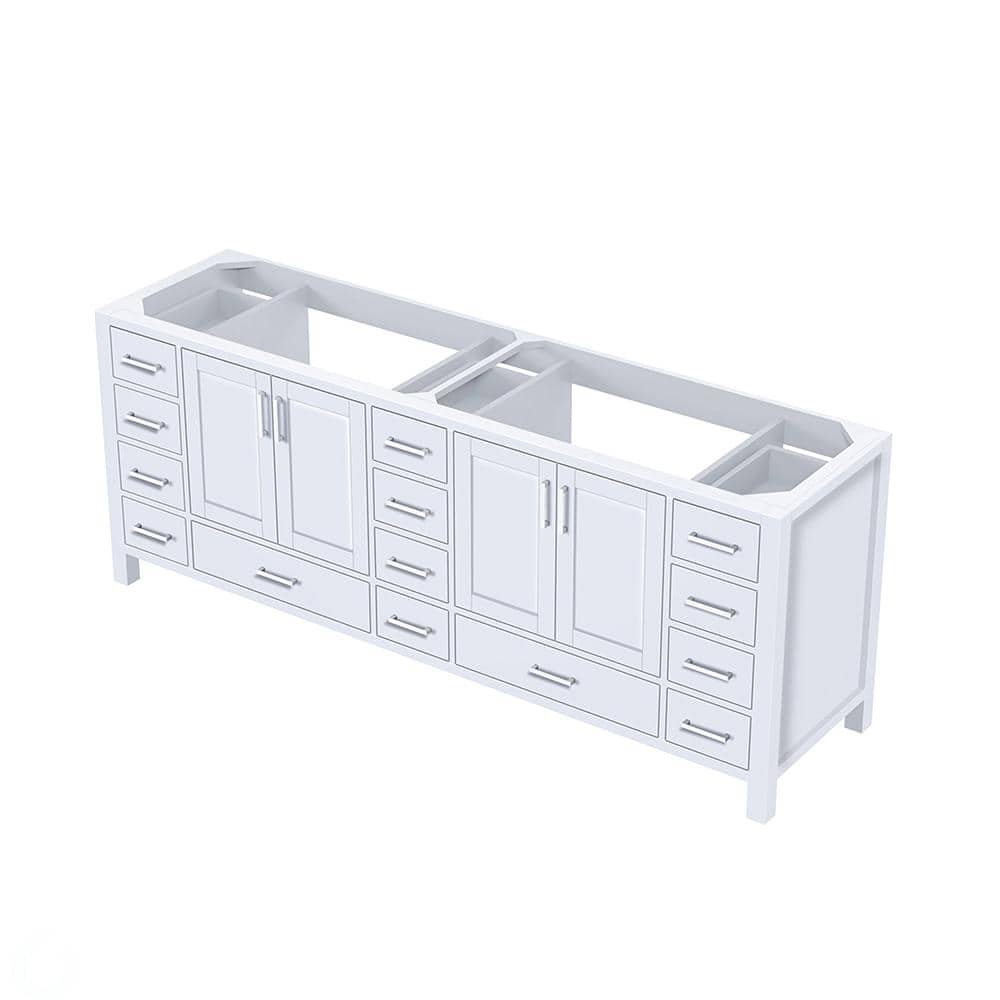 Jacques 84" White Double Freestanding Vanity Cabinet