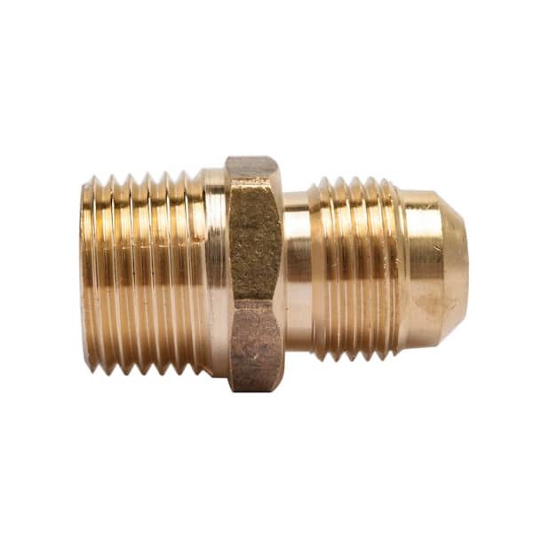 Ltwfitting 1 2 In Flare X 1 2 In Mip Brass Adapter Fitting 5 Pack Hf488805 The Home Depot