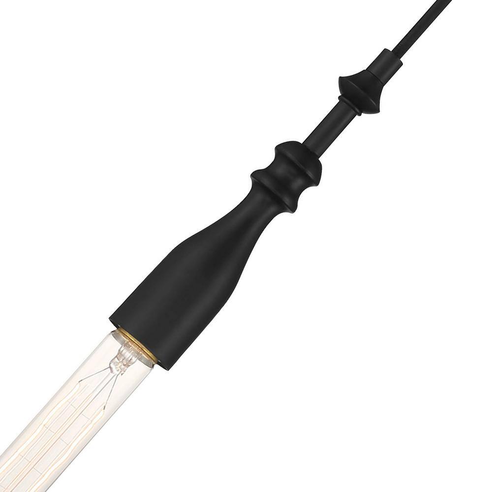 Louise Matte Black 7.75" Indoor/Outdoor LED Pendant Light