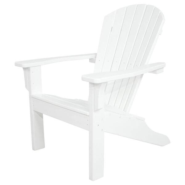 Ivy Terrace Classics White Shell Back Plastic Patio Adirondack Chair