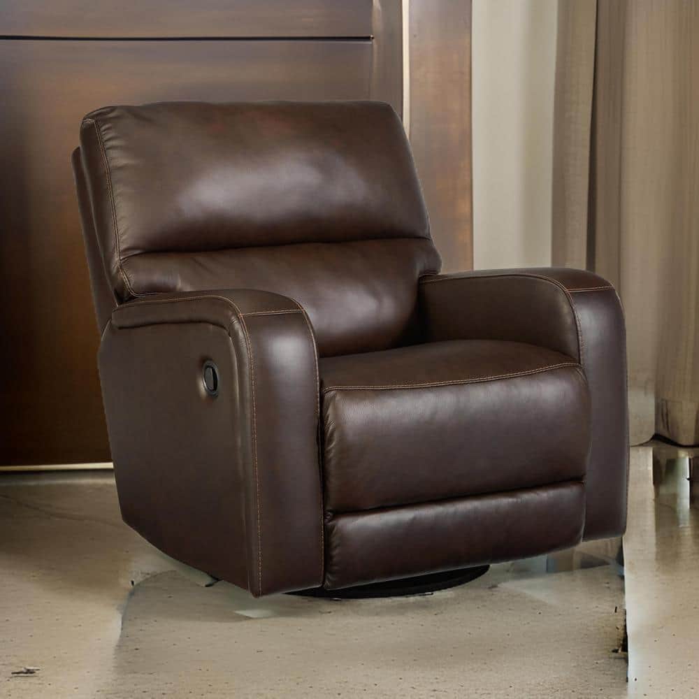 grindlodge × boab leather works チェア Talladega Shitake Power Rocker Recliner with Headrest and
